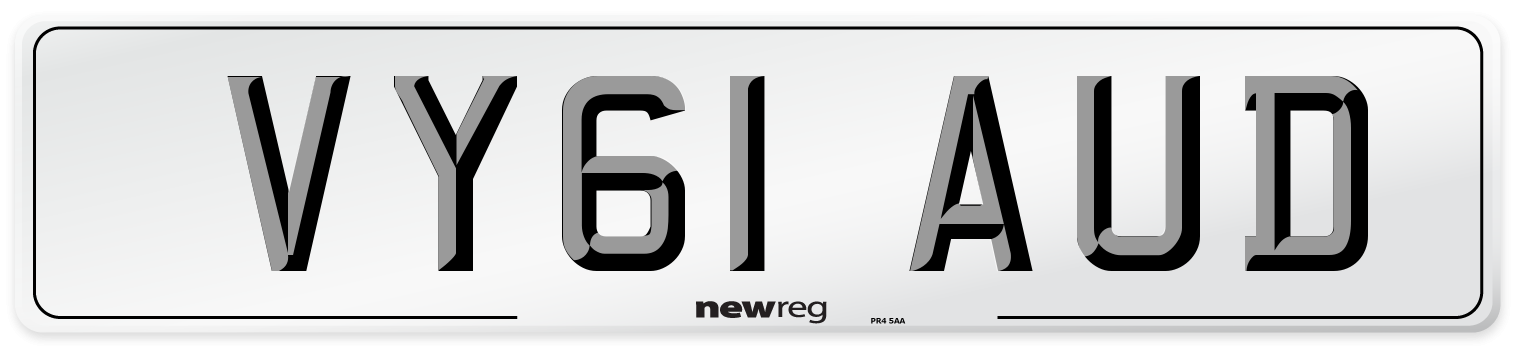VY61 AUD Number Plate from New Reg